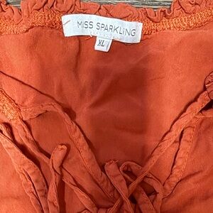 Miss Sparkling Smocked Tiered Mini Dress | Sz XL